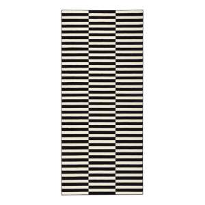 Černo-bílý běhoun Hanse Home Gloria Panel, 80 x 200 cm