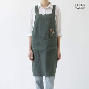 Lněná zástěra Crossback – Linen Tales