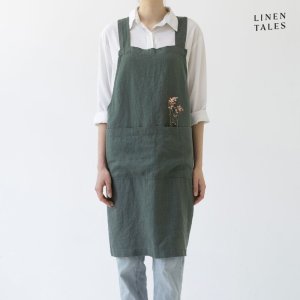 Lněná zástěra Crossback – Linen Tales