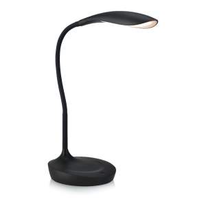 Černá stolní lampička s USB portem Markslöjd Swan