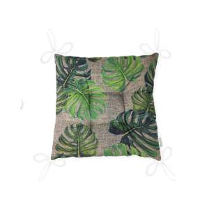 Podsedák na židli Minimalist Cushion Covers Green Banana Leaves, 40 x 40 cm