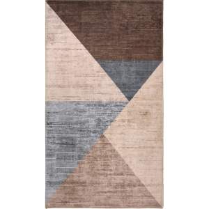 Hnědo-béžový pratelný koberec běhoun 200×80 cm – Vitaus