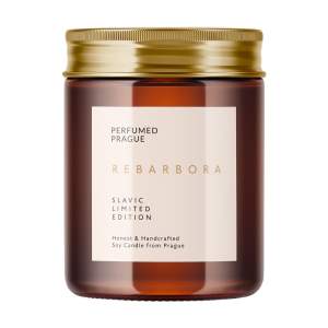 Svíčka ze sojového vosku s vůní rebarbory Perfumed Prague, doba hoření 40 h