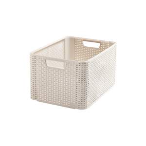 Krémový plastový úložný box 33x44x23 cm Style – Curver