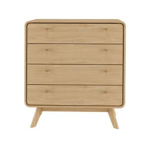 Vysoká komoda v dekoru dubu v přírodní barvě 80×88 cm Cassie – Støraa