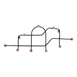 Černý kovový nástěnný věšák 71 cm Maze – PT LIVING