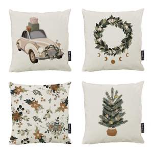 Povlaky na polštáře s vánočním motivem v sadě 4 ks 45×45 cm Festive Mood – Butter Kings