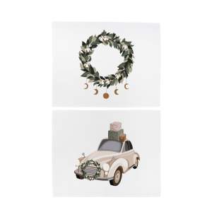 Látková prostírání s vánočním motivem v sadě 2 ks 35×47 cm Festive Car – Butter Kings