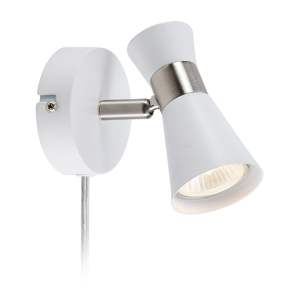 Bílé nástěnné svítidlo (délka 12 cm) Folie – Markslöjd