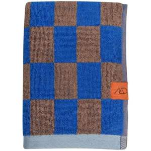 Modro-hnědý ručník z bio bavlny 50×90 cm Retro – Mette Ditmer Denmark