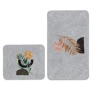 Šedé koupelnové předložky v sadě 2 ks 60×100 cm – Mila Home