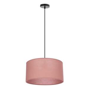 Růžové závěsné svítidlo s textilním stínidlem ø 40 cm Shanti – Candellux Lighting