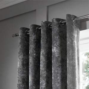 Šedé závěsy v sadě 2 ks 168×229 cm Crushed Velvet – Catherine Lansfield