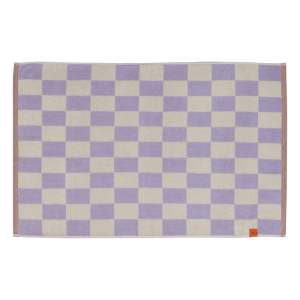 Světle žluto-fialová koupelnová předložka z bio bavlny 50×80 cm Retro – Mette Ditmer Denmark