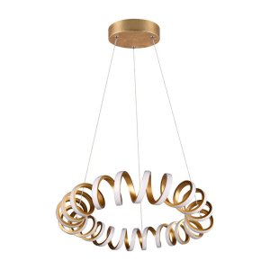 LED závěsné svítidlo ve zlaté barvě ø 55 cm Curl – Trio
