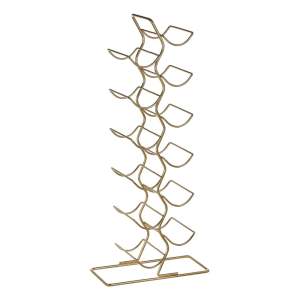 Kovový regál na víno ve zlaté barvě počet lahví 12 Wren – Premier Housewares