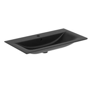 Matně černé keramické umyvadlo 84×46 cm Silk Black – Ideal Standard