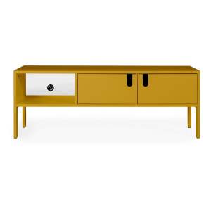 Žlutá TV komoda Tenzo Uno, šířka 137 cm