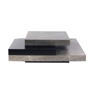 Černo-šedý konferenční stolek v dekoru kamene 90×90 cm Slate – TemaHome