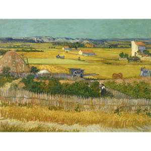 Obraz – reprodukce 40×30 cm The Harvest, Vincent van Gogh – Fedkolor