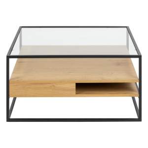 Konferenční stolek se skleněnou deskou v přírodní barvě 80×80 cm Randolf – Actona