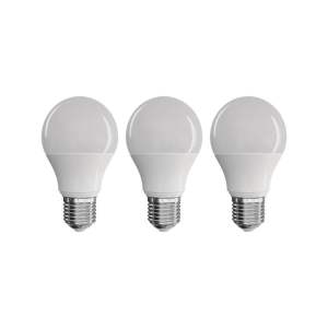 Teplé LED žárovky v sadě 3 ks E27, 8,5 W, 230 V – EMOS