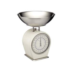 Krémová kuchyňská váha Kitchen Craft Living Nostalgia, nosnost 4 kg