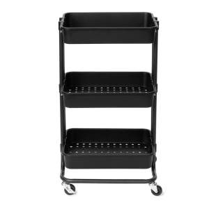 Černý plastový pojízdný regál 43×36 cm Grena – Compactor