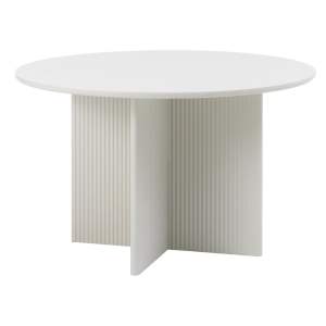 Světle šedý kulatý jídelní stůl ø 110 cm Palma – Unique Furniture