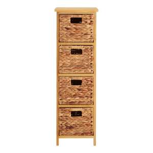 Vysoká komoda z masivu pavlovnie v přírodní barvě 32×100 cm – Premier Housewares