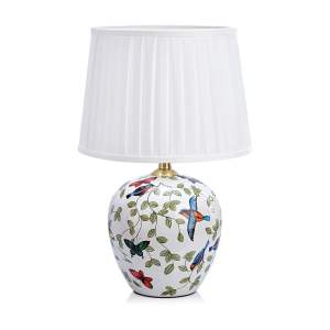 Bílá stolní lampa s textilním stínidlem (výška 48 cm) Mansion – Markslöjd