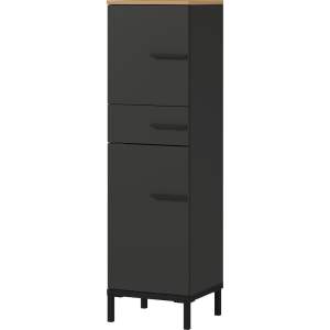 Tmavě šedá koupelnová skříňka v dekoru dubu 34×123 cm Yonkers – Germania