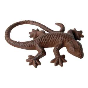 Litinová dekorace Esschert Design Ještěrka, 10,4 x 15,1 cm