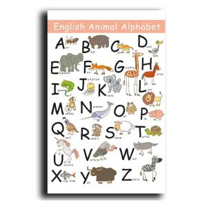 Dětský obrázek 45×70 cm Alphabet – Wallity