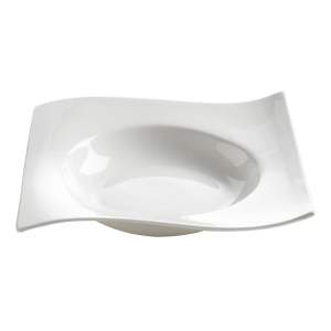 Bílý hluboký porcelánový talíř Motion – Maxwell & Williams