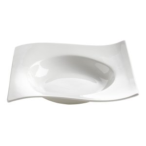 Bílý hluboký porcelánový talíř Motion – Maxwell & Williams