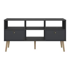 Antracitový TV stolek 117×61 cm Bodo – Tvilum