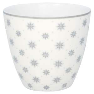 Šedý porcelánový šálek Green Gate Laurie, 300 ml