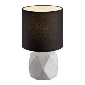 Černo-šedá stolní lampa s textilním stínidlem (výška 28 cm) Pike – Trio