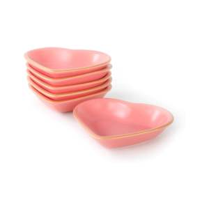 Růžové keramické misky v sadě 6 ks – Hermia