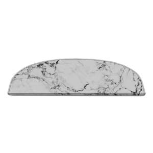 Bílé nášlapy na schody v sadě 16 ks 20×65 cm Marble Dream – Vitaus