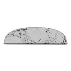Bílé nášlapy na schody v sadě 16 ks 20×65 cm Marble Dream – Vitaus