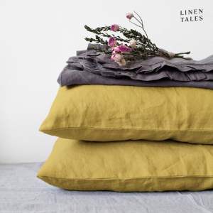 Lněný povlak na polštář 50×70 cm Lemon Curry – Linen Tales