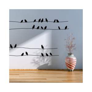 Sada samolepek Ambiance Starlings On Cable