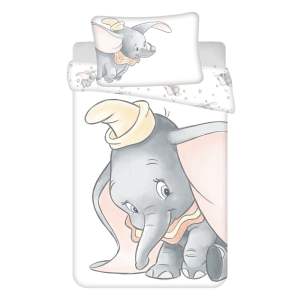 Jerry Fabrics Povlečení do postýlky 100×135 + 40×60 cm – Dumbo "Grey"