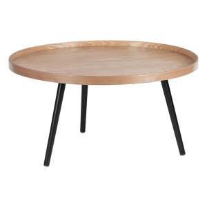 Béžovo-černý konferenční stolek WOOOD Mesa, ø 78 cm