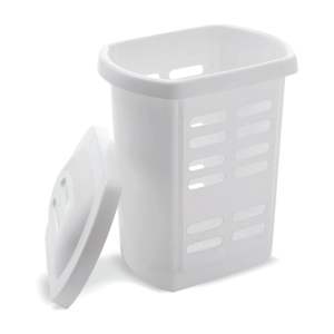 Bílý koš na prádlo Addis Linen Hamper White, 60 l