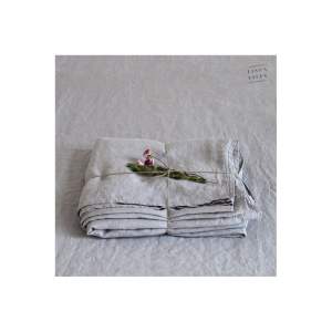Světle šedé lněné prostěradlo 180×260 cm Light Grey – Linen Tales