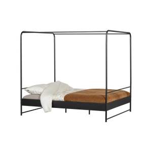 Černá dvoulůžková kovová postel vtwonen Bunk, 160 x 200 cm