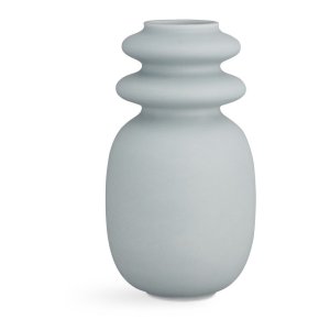 Modrošedá keramická váza Kähler Design Kontur, výška 29 cm